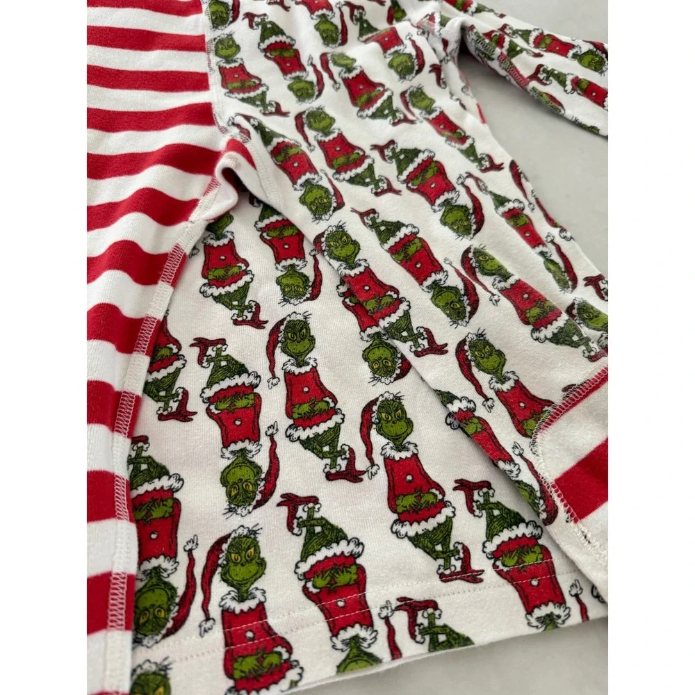 Hanna Andersson Grinch Pajamas Kids Size 8 130cm Organic Cotton Christmas Set